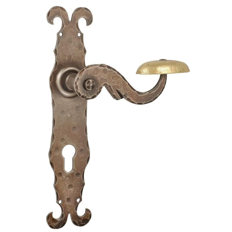 Ruggine • Ferro • Foro cilindro - distanza 85mm -  con molla