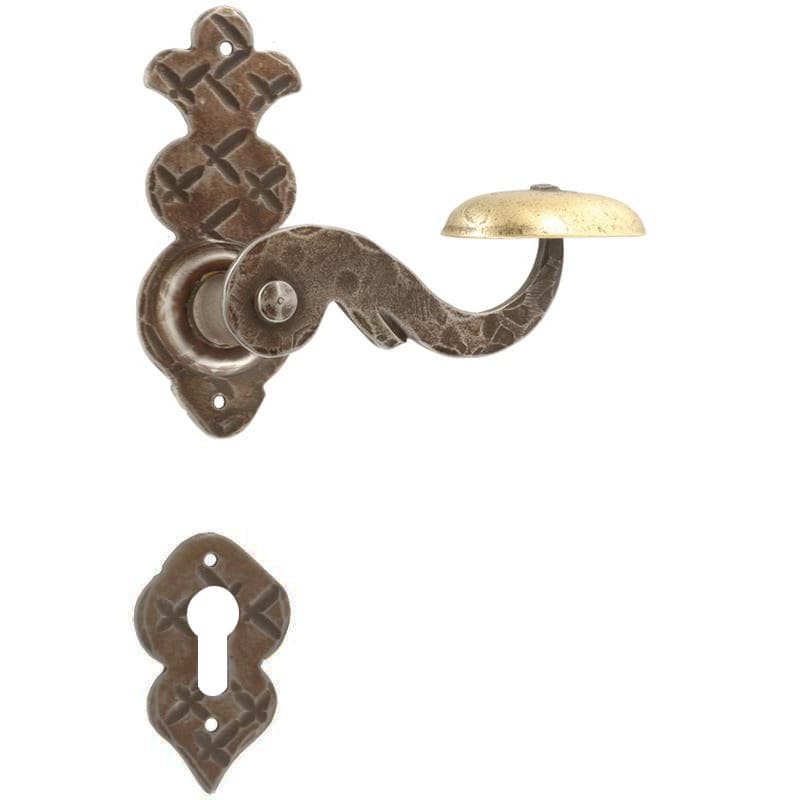 Ruggine  • Ferro • Foro cilindrico -  con molla di ritorno 